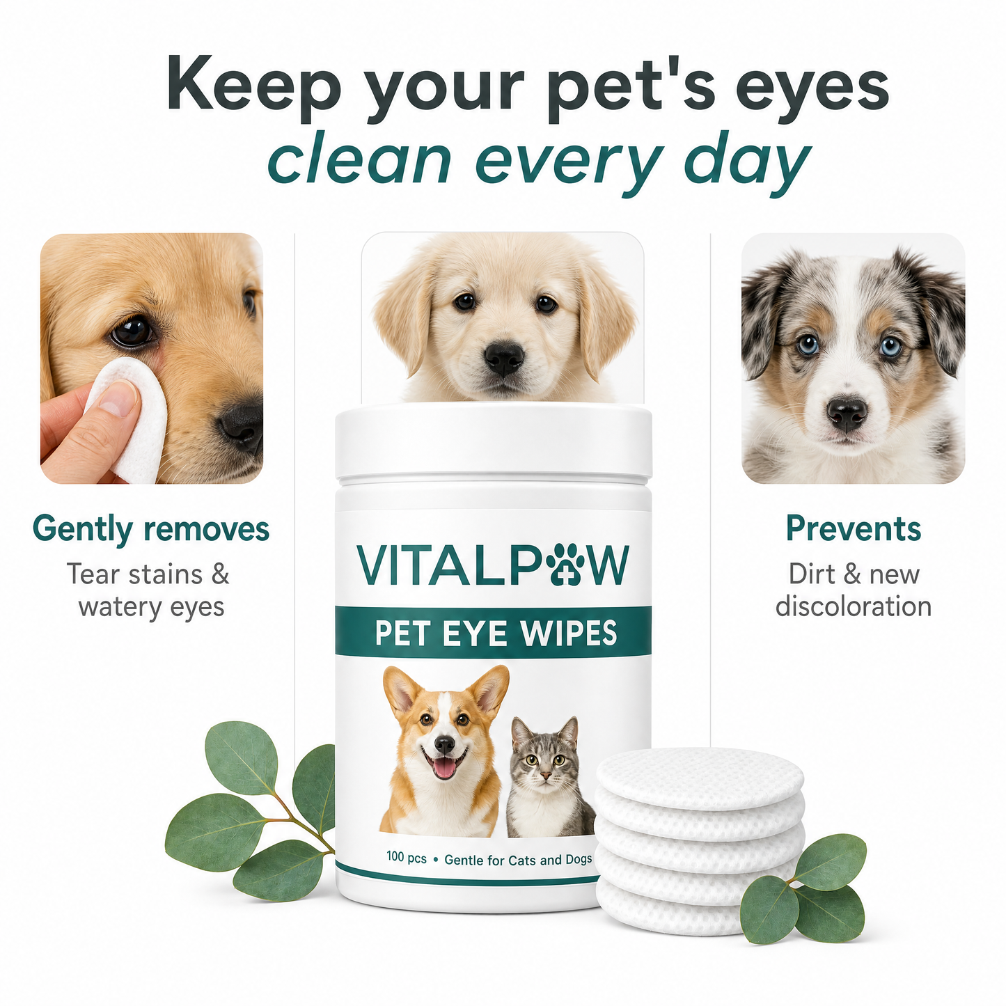 VitalPaw™ Eye Defense Wipes